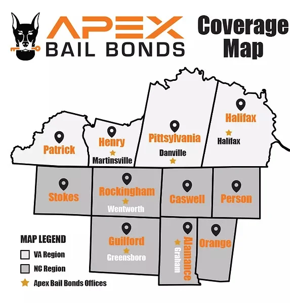 Apex Bail Bonds Coverage Map