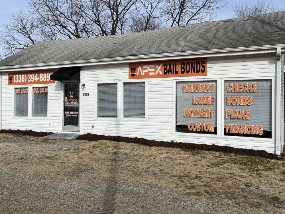 Apex Bail Bonds office in Reidsville, NC, providing domestic violence bail bonds with 24/7 availability, clear pricing, and respectful support for families facing urgent legal situations.